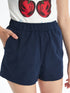 LC Waikiki Women's Straight Linen Look Shorts With Elastic Waist